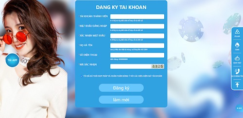 123B 9 Đăng ký tài khoản